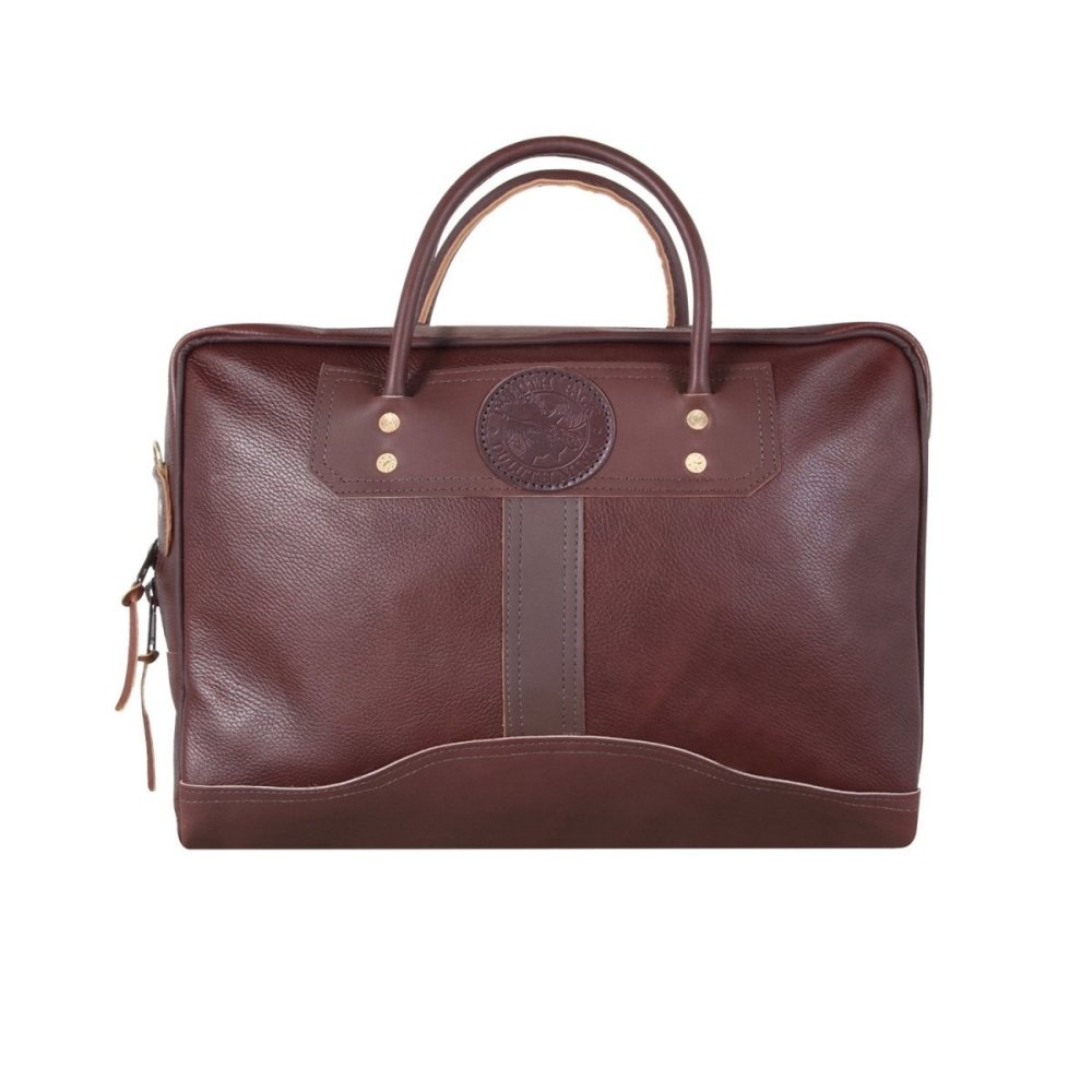 Duluth Pack 14 Liter Capacity Brown Traveler’s Medium Pebbled Leather Briefcase - Ascmtools