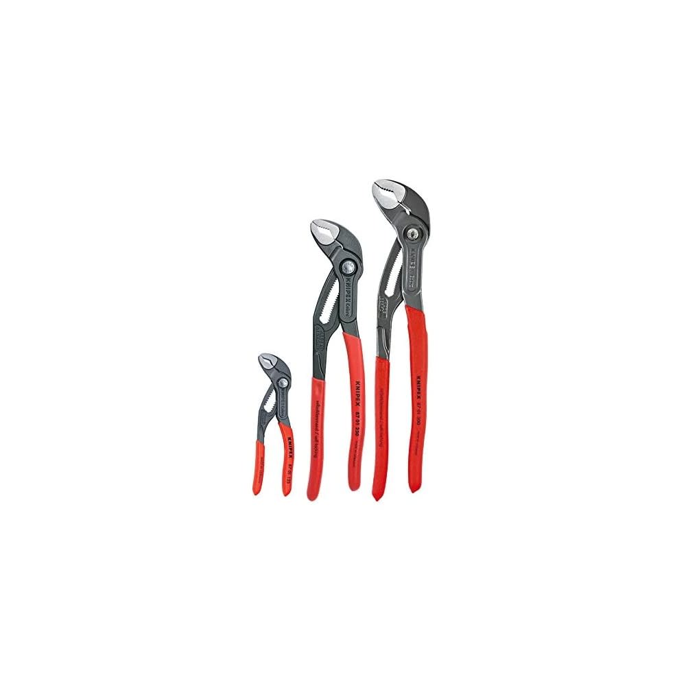 Knipex Cobra Pliers Set with Keeper Pouch 3pc - Ascmtools