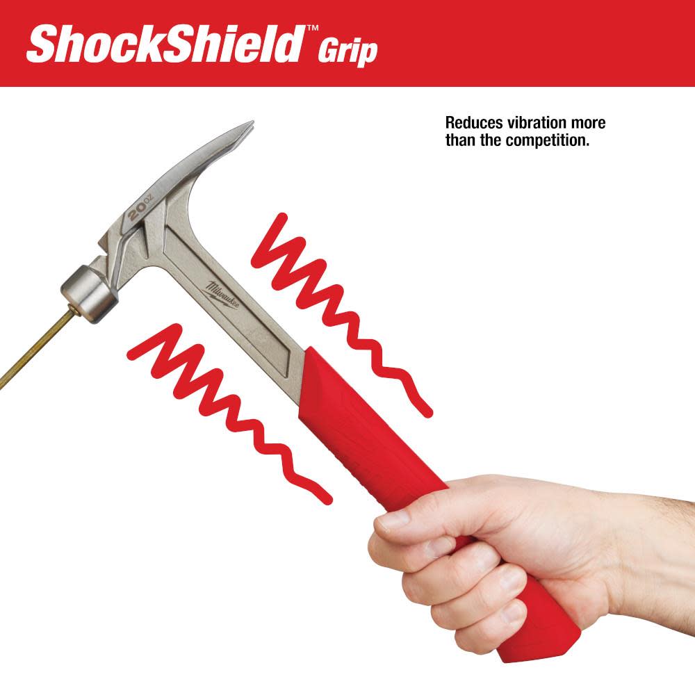 Milwaukee 20oz Smooth Face Rip Claw Hammer - Ascmtools