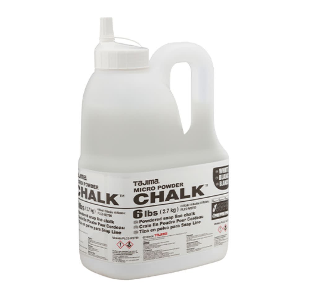 Tajima Micro Chalk Powdered Snap Line Chalk White 6 lbs - Ascmtools