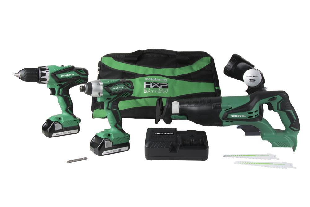 Metabo HPT 18V Lithium Ion 4-Piece Combo Kit - Ascmtools