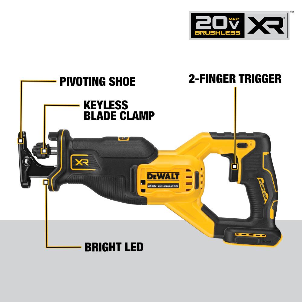 DEWALT 20V MAX XR Reciprocating Saw Bare Tool BRUSHLESS - Ascmtools