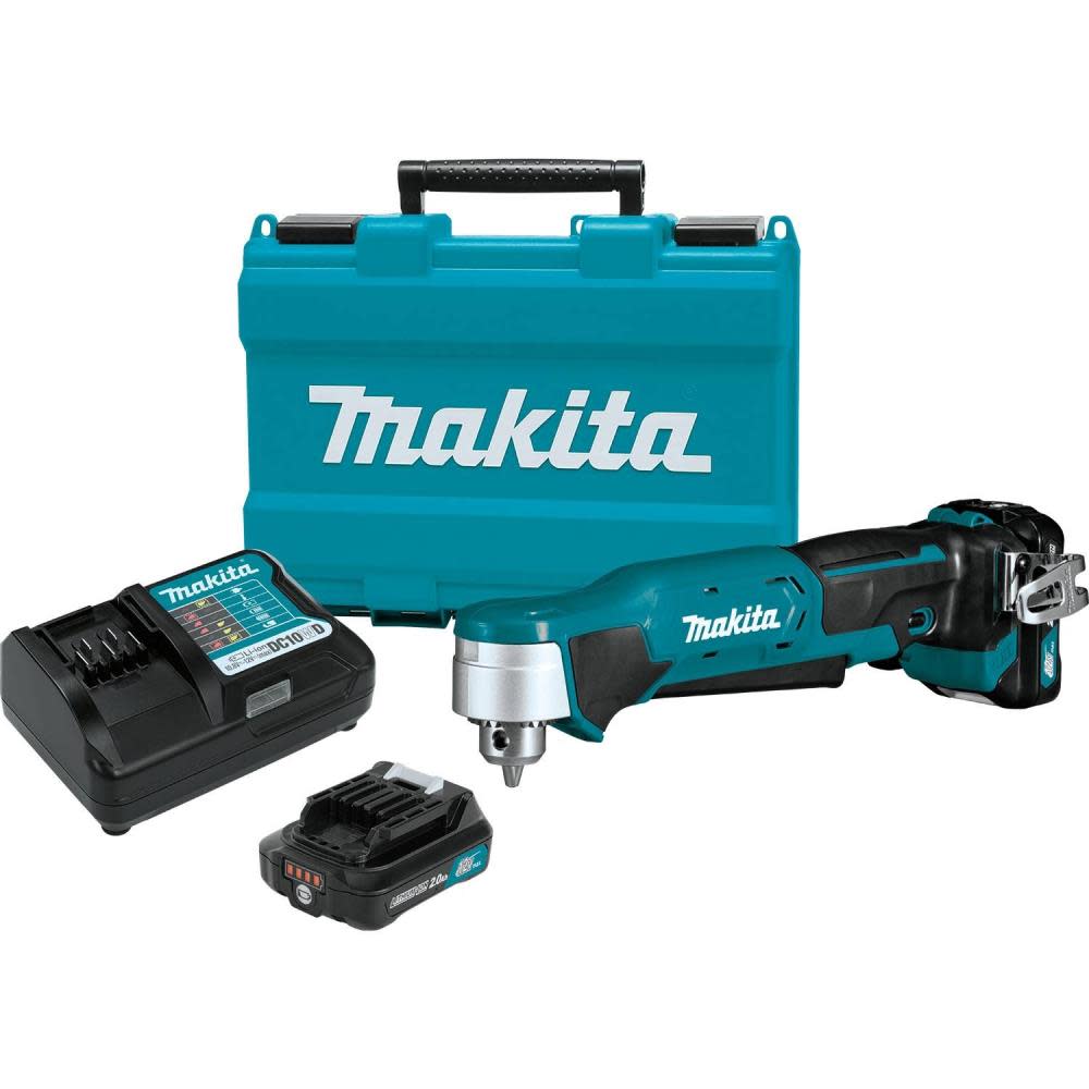 Makita 12V Max CXT Lithium-Ion Cordless 3/8 In. Right Angle Drill Kit (2.0Ah) - Ascmtools