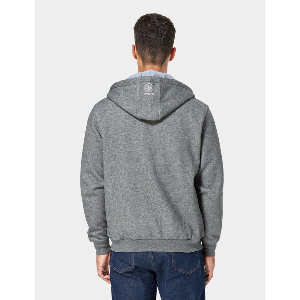 ORORO Unisex Flecking Gray Heated Fleece Hoodie Kit 2X - Ascmtools