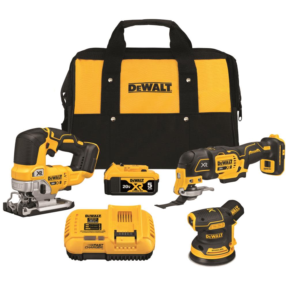DEWALT 20V MAX XR 3 Tool Woodworking Brushless Kit - Ascmtools