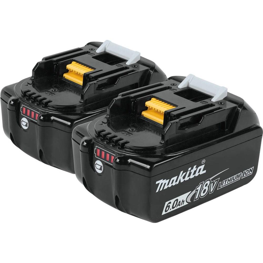 Makita 18 Volt 6.0 Ah LXT Lithium-Ion Battery 2-Pack - Ascmtools