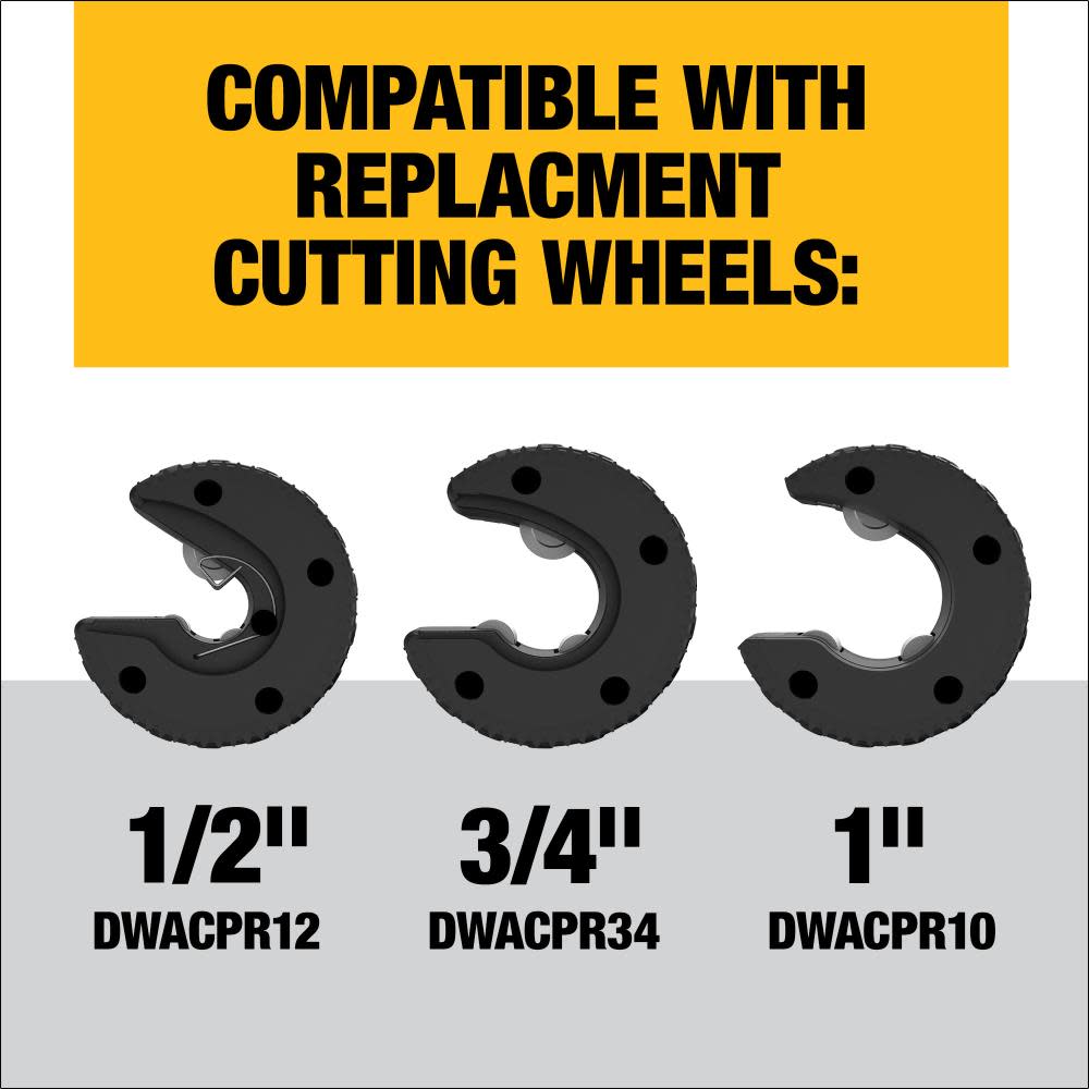 DEWALT Copper Tubing Cutter Attachment 1/2″-3/4″ - Ascmtools