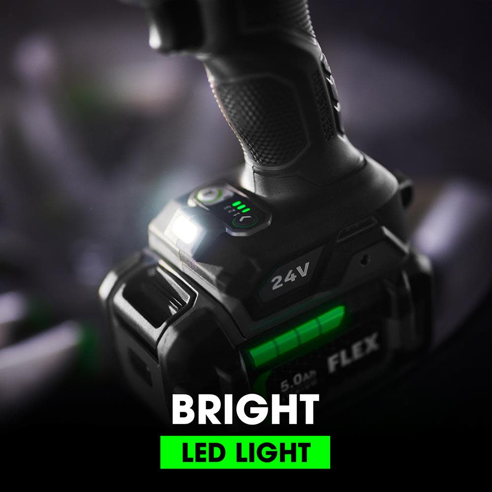 FLEX 24V 1/2-In. High Torque Impact Wrench Kit - Ascmtools