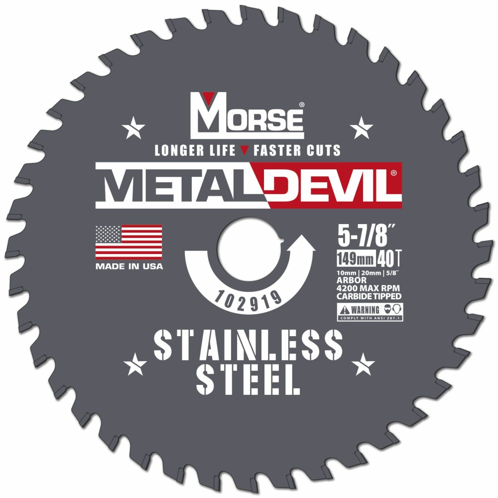 MK Morse 5 7/8″ 40 Tooth Stainless Steel Circular Saw Blade - Ascmtools
