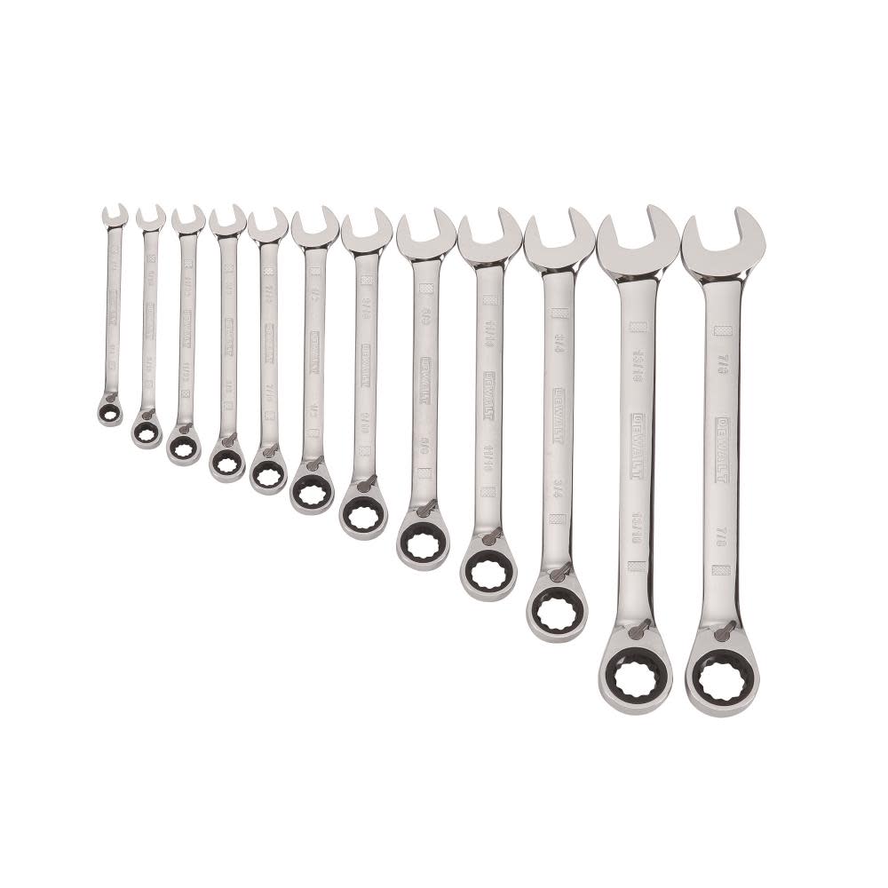 DEWALT 12 Piece Reversible Ratcheting Wrench Set – SAE - Ascmtools