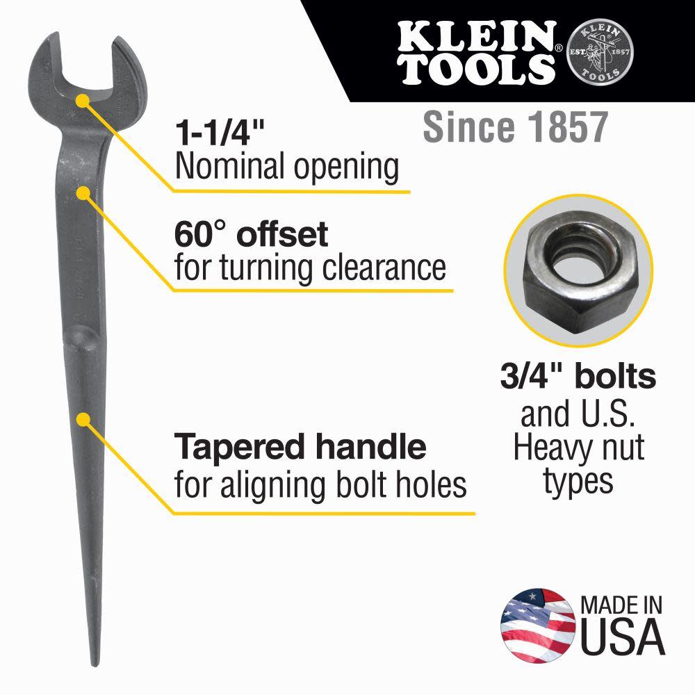 Klein Tools Spud Wrench 1-1/4″ Heavy Nut - Ascmtools