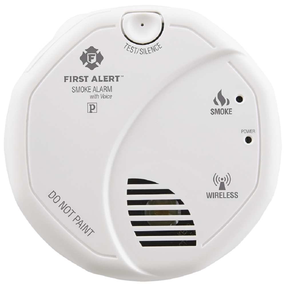 First Alert Interconnected Wireless Smoke Alarm with Voice Location Battery Operated - Ascmtools