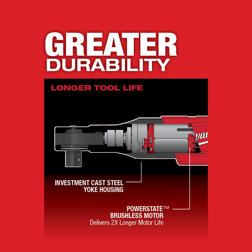 Milwaukee M12 FUEL 1/2 in. Ratchet - Ascmtools