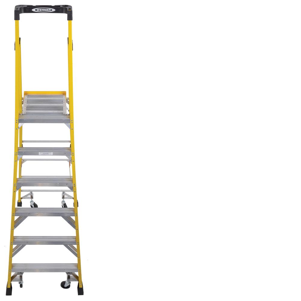 Werner Podium 6-ft Fiberglass 375-lb Type IAA Platform Ladder - Ascmtools