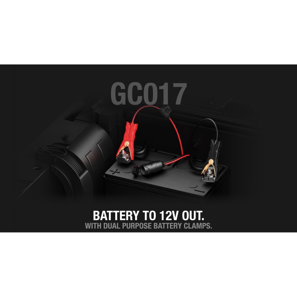 Noco 12V 15A Adapter Plug with Battery Clamps - Ascmtools