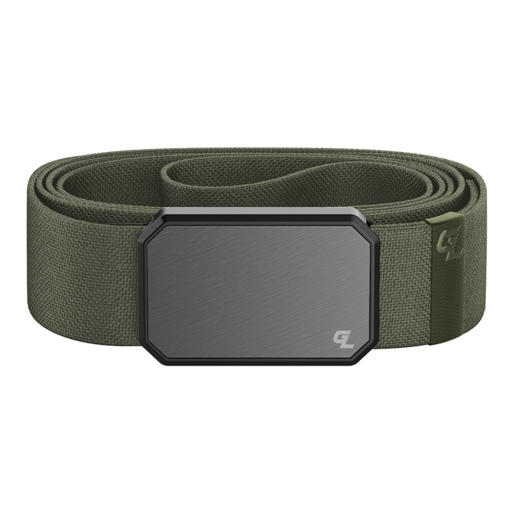 Groove Life Olive Belt with Gun Metal Magnetic Buckle - Ascmtools