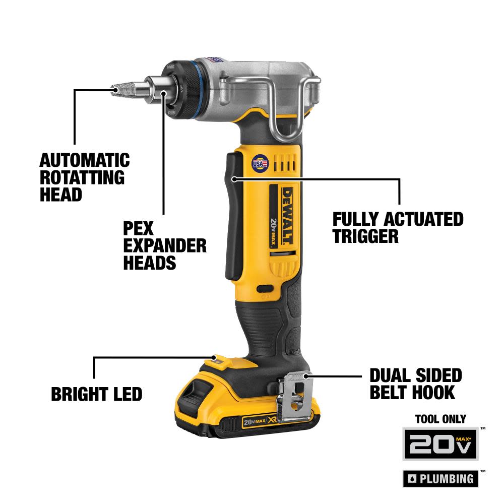 DEWALT 20V MAX PEX Expander (Tool Only) - Ascmtools