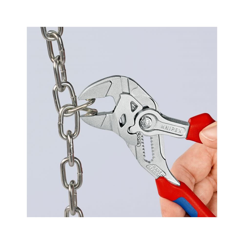 Knipex Chrome Plated Head Pliers Wrench 180mm - Ascmtools