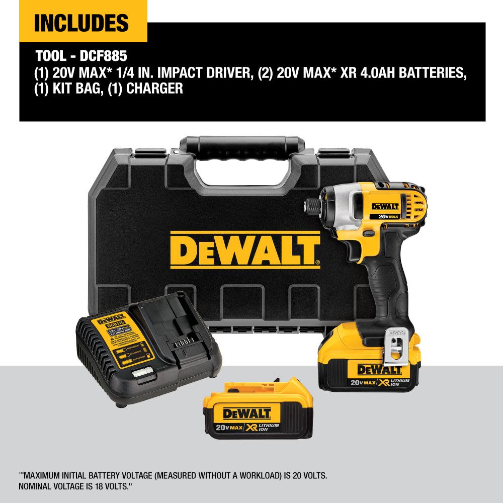 DEWALT 20V MAX Lithium Ion Impact Driver Kit - Ascmtools