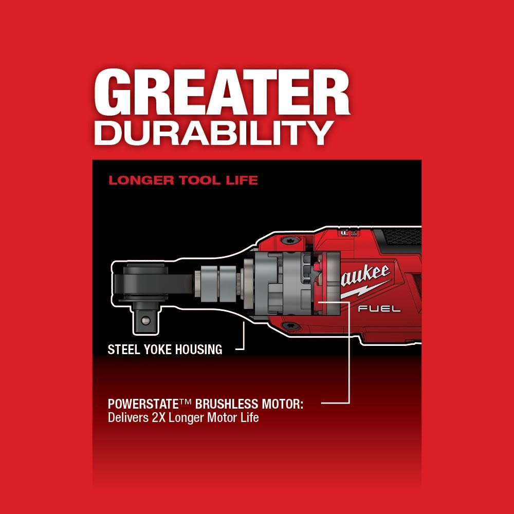 Milwaukee M12 FUEL 3/8″ High Speed Ratchet Bare Tool - Ascmtools
