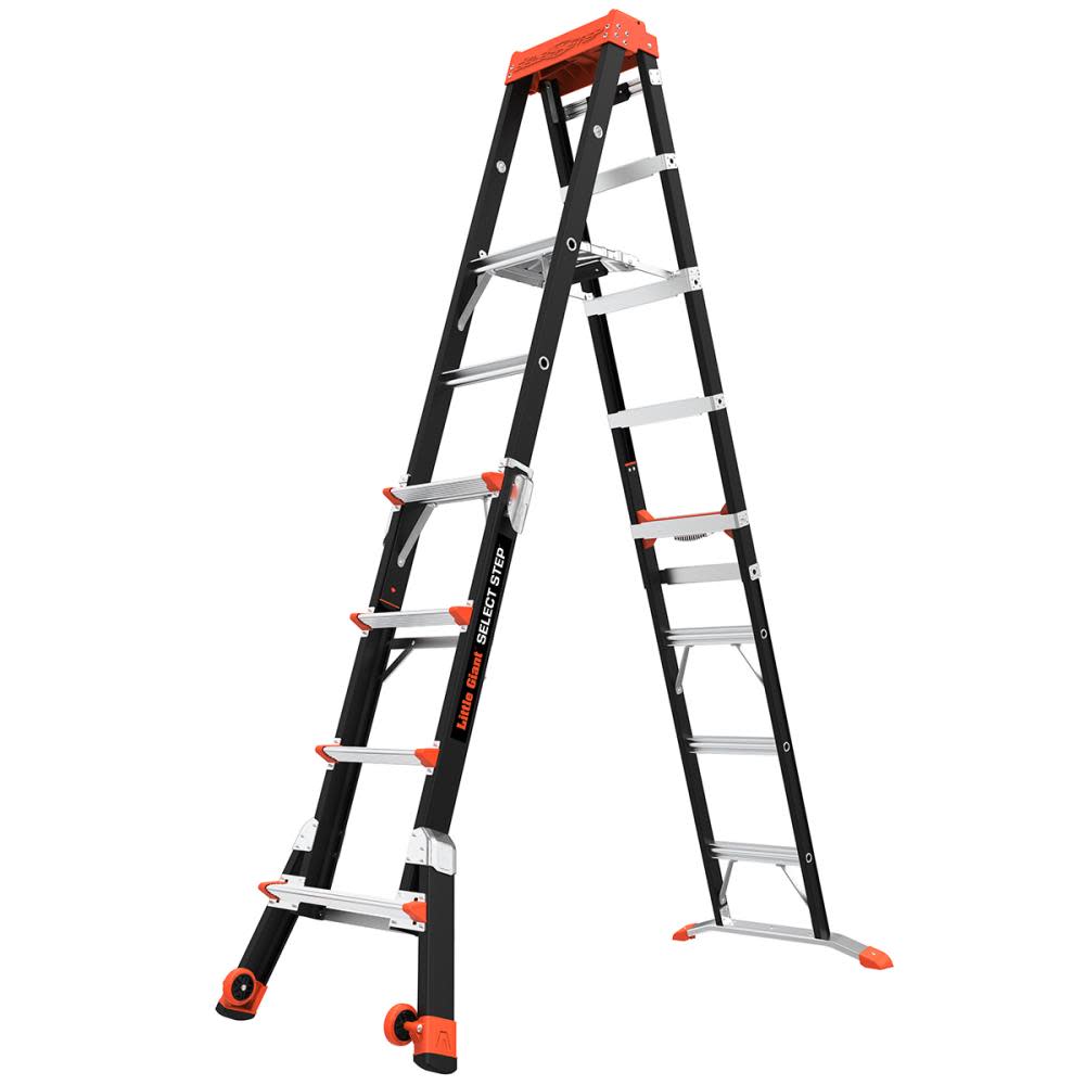 Little Giant Safety Select Step M5 Type 1AA Fiberglass Adjustable Step Ladder - Ascmtools