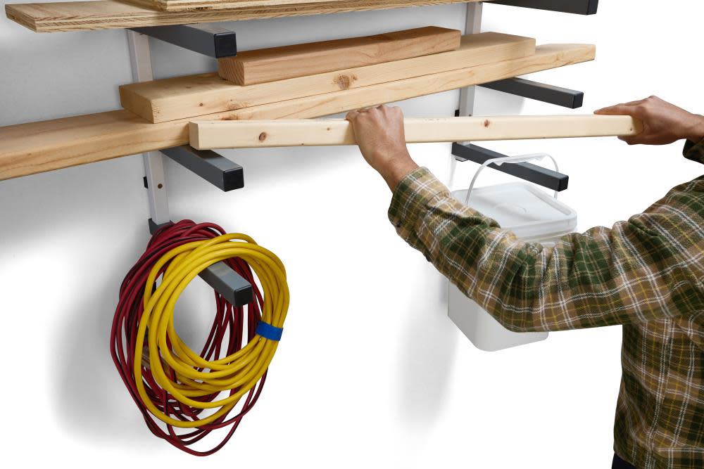 Bora Portamate Wall Mounted Storage Rack 4 Level Gray/White - Ascmtools