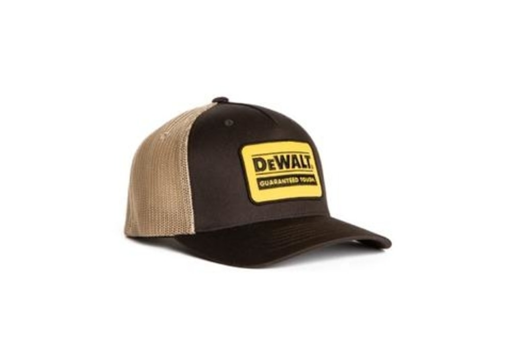 DEWALT Oakdale Trucker Hat with Patch Bark with Tan Mesh – OSFA - Ascmtools