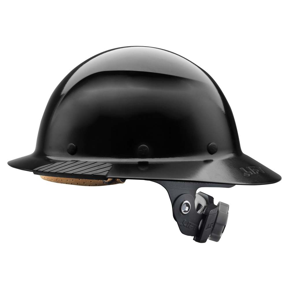 Lift Safety Hard Hat DAX Black Fiber Resin Full Brim - Ascmtools