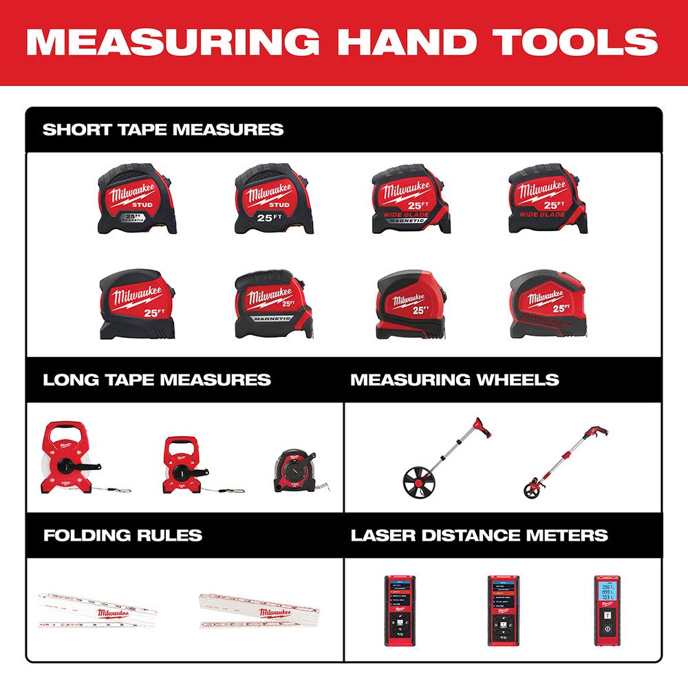 Milwaukee 200′ Fiberglass Open Reel Long Tape - Ascmtools