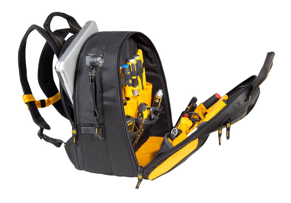 DEWALT 33 Pocket Lighted USB Charging Tool Backpack - Ascmtools