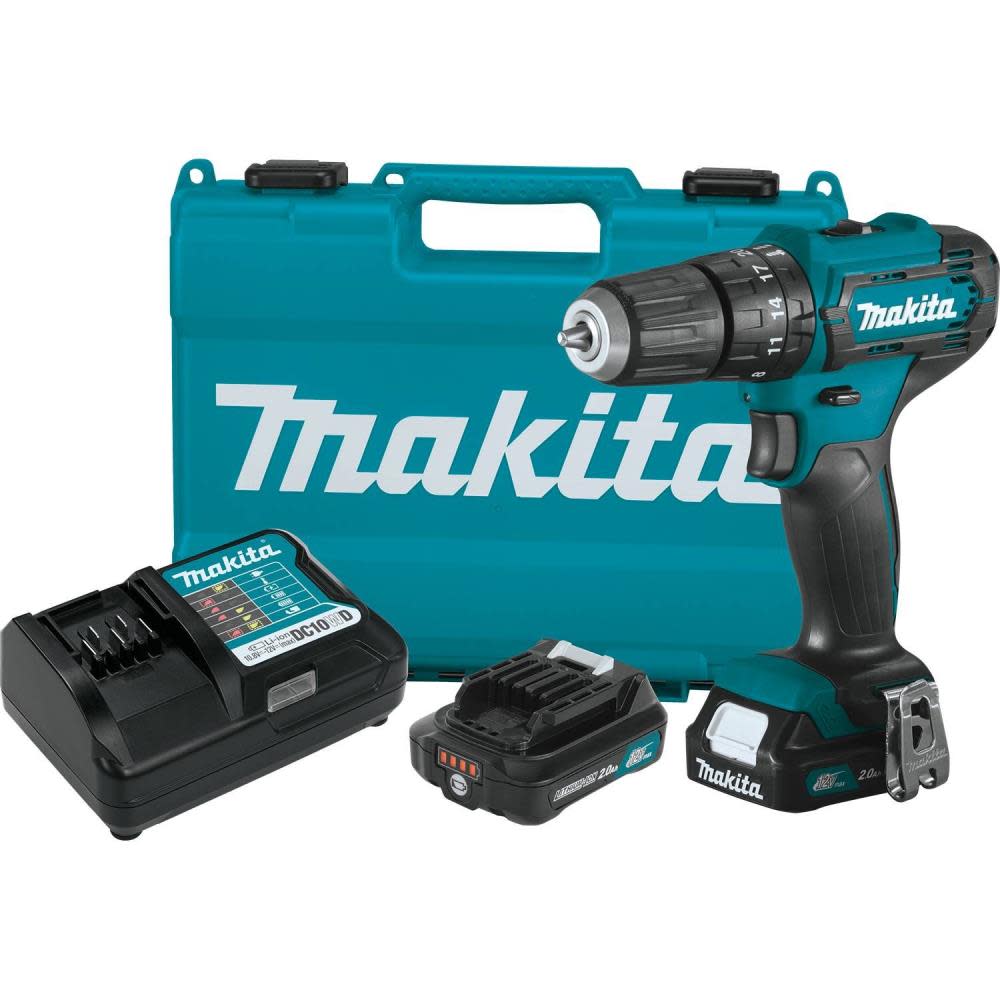 Makita 12V max CXT Hammer Driver Drill Kit 3/8″ Hammer Driver Drill Kit - Ascmtools
