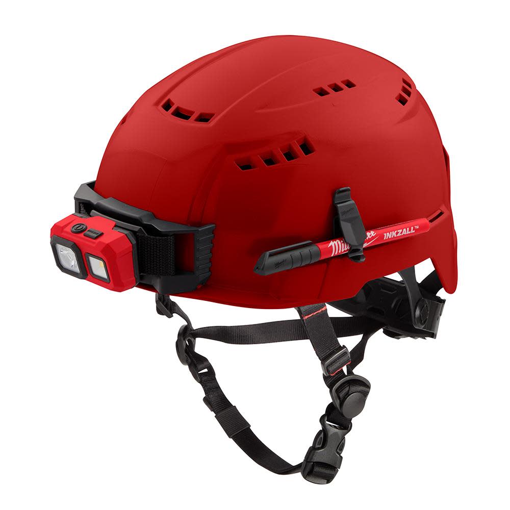 Milwaukee Red Vented Helmet with BOLT Class C - Ascmtools