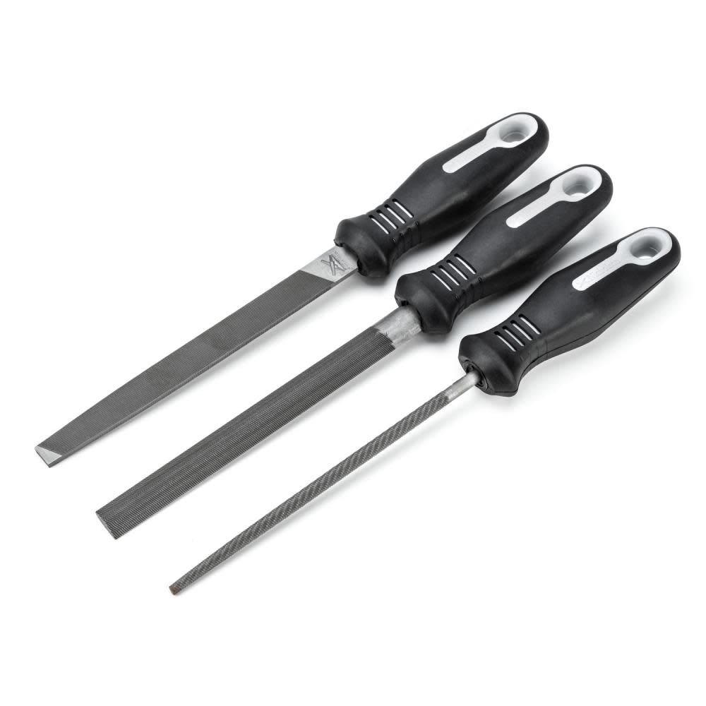 Crescent Nicholson Bastard File Set with Ergonomic Handles 6″ 3pc - Ascmtools