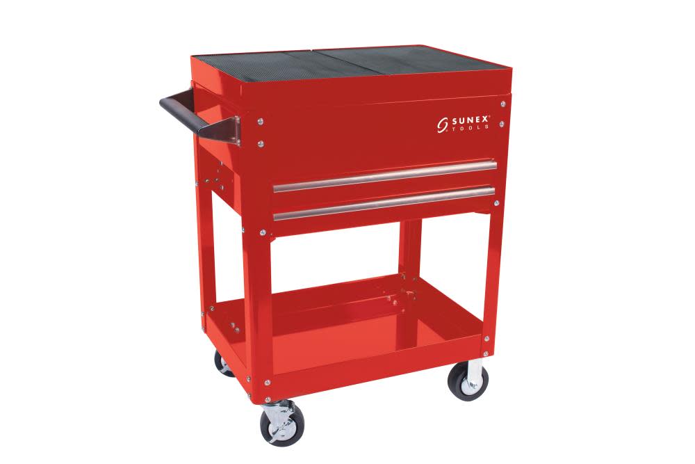 Sunex Compact Slide Top Utility Cart (Red) - Ascmtools