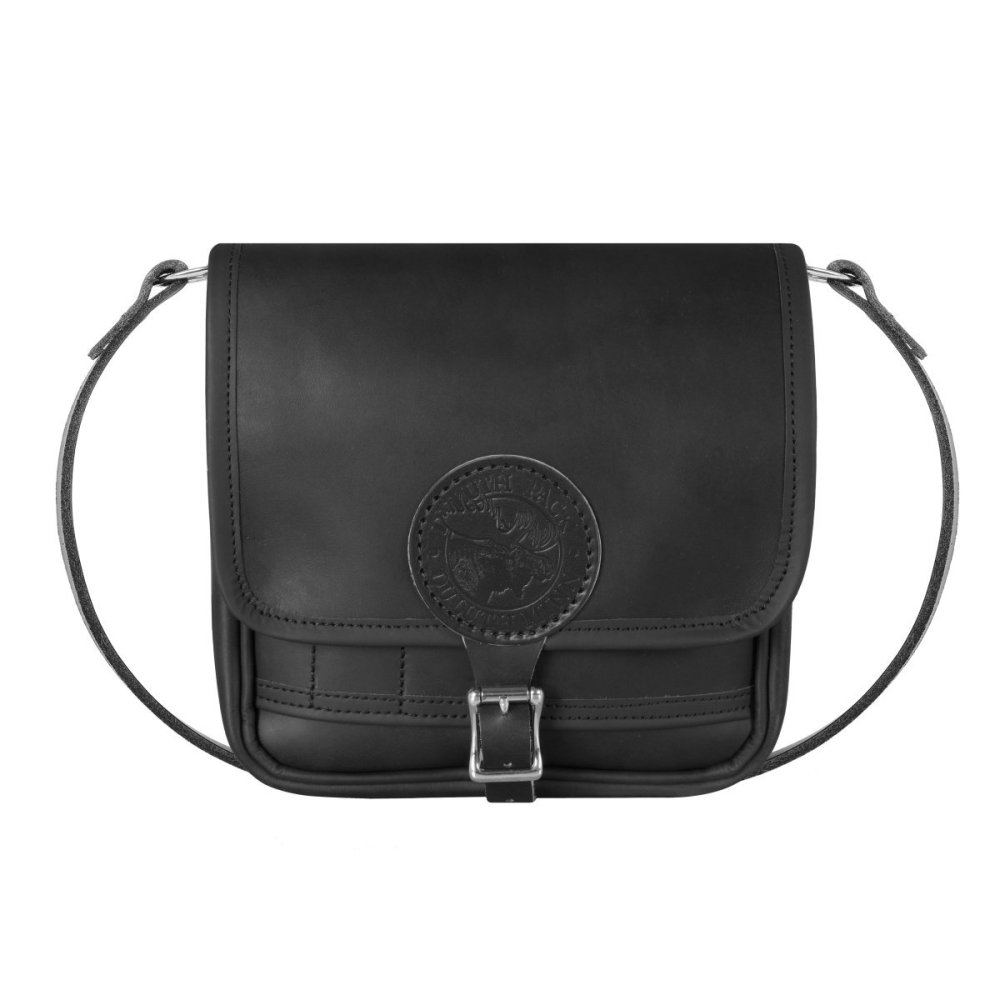 Duluth Pack 4 Liter Capacity Black Leather Mini Haversack - Ascmtools