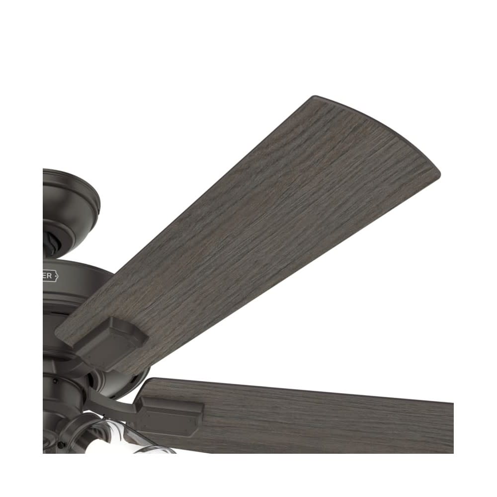 Hunter Fan Crestfield Ceiling Fan 52″ Bronze Bleached Grey Pine - Ascmtools
