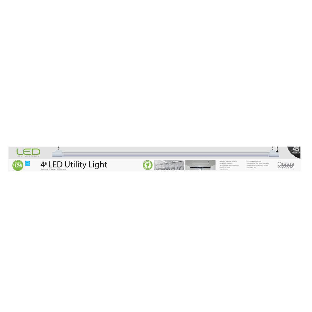 Feit Electric 120V 19W 4′ 1850 Lumens Single LED Utility Light - Ascmtools