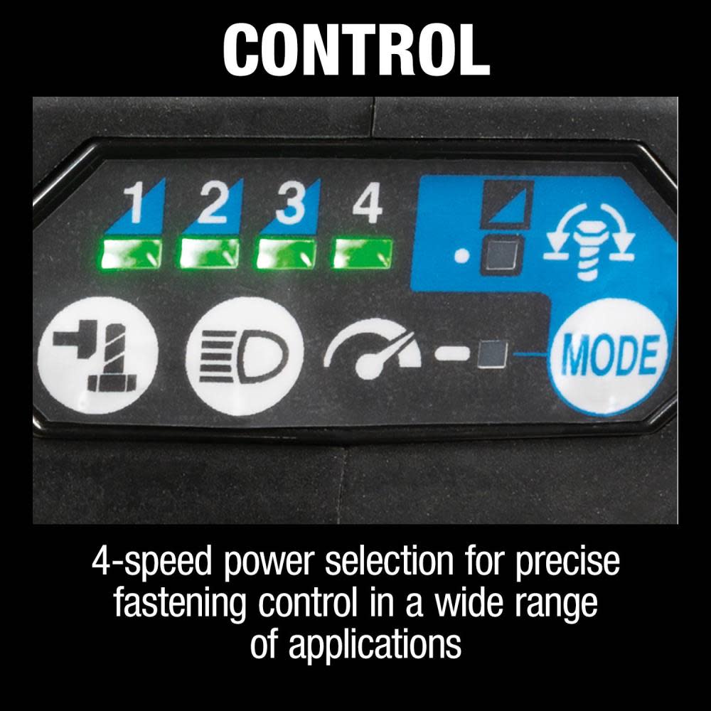 Makita 18V LXT 4-Speed 1/2″ Sq Drive Impact Wrench with Detent Anvil Bare Tool - Ascmtools