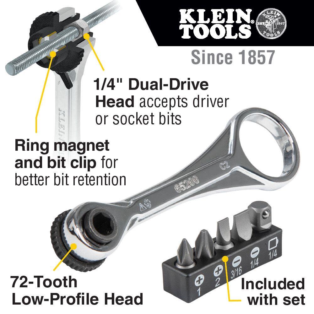 Klein Tools Slim-Profile Mini Ratchet Set 5-Pc - Ascmtools
