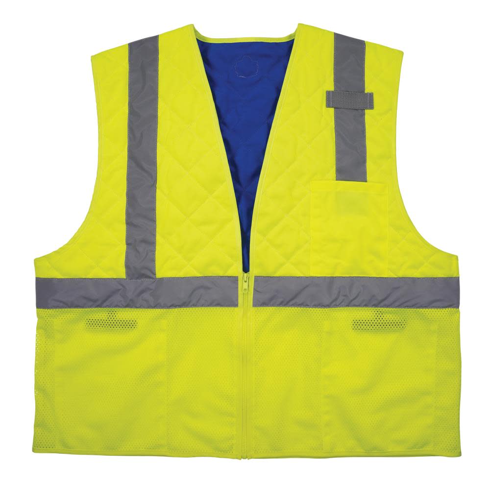 Ergodyne Chill Its 6668 Hi Vis Safety Cooling Vest Type R Class 2 Lime 2X - Ascmtools