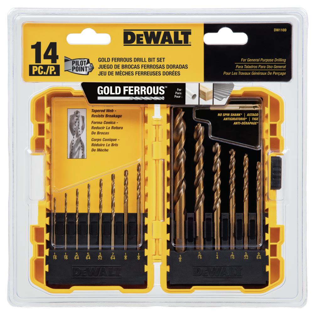 DEWALT 14 piece Pilot Point Drill Bit Set - Ascmtools