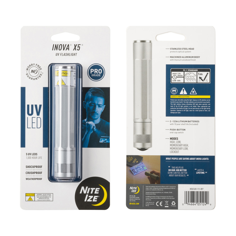 Nite Ize INOVA X5 UV Flashlight LED - Ascmtools