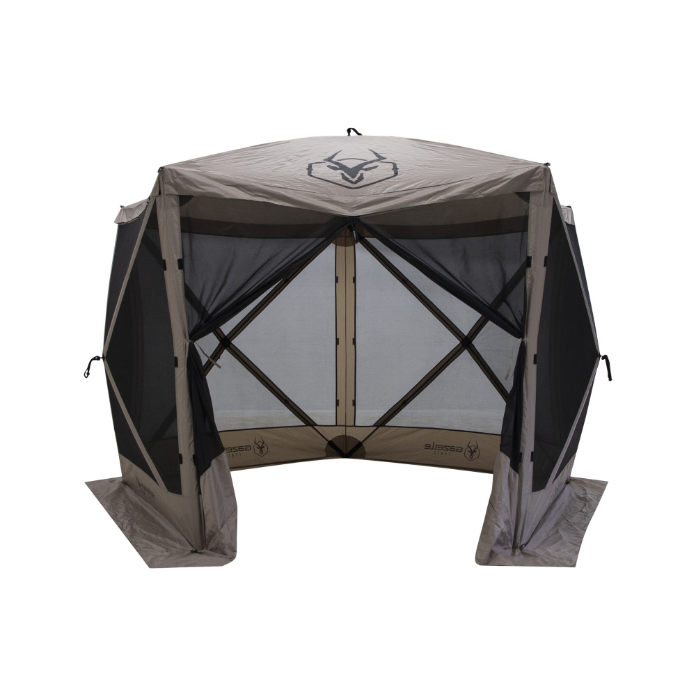 Gazelle G5 Gazebo, 5 Sided, Portable, 115″ x 106″, Desert Sand - Ascmtools