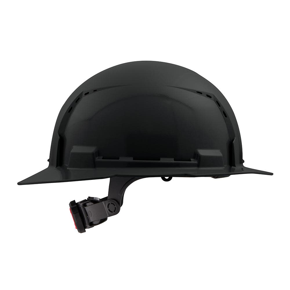 Milwaukee Black Full Brim Vented Hard Hat with 6pt Ratcheting Suspension Type 1 Class C - Ascmtools