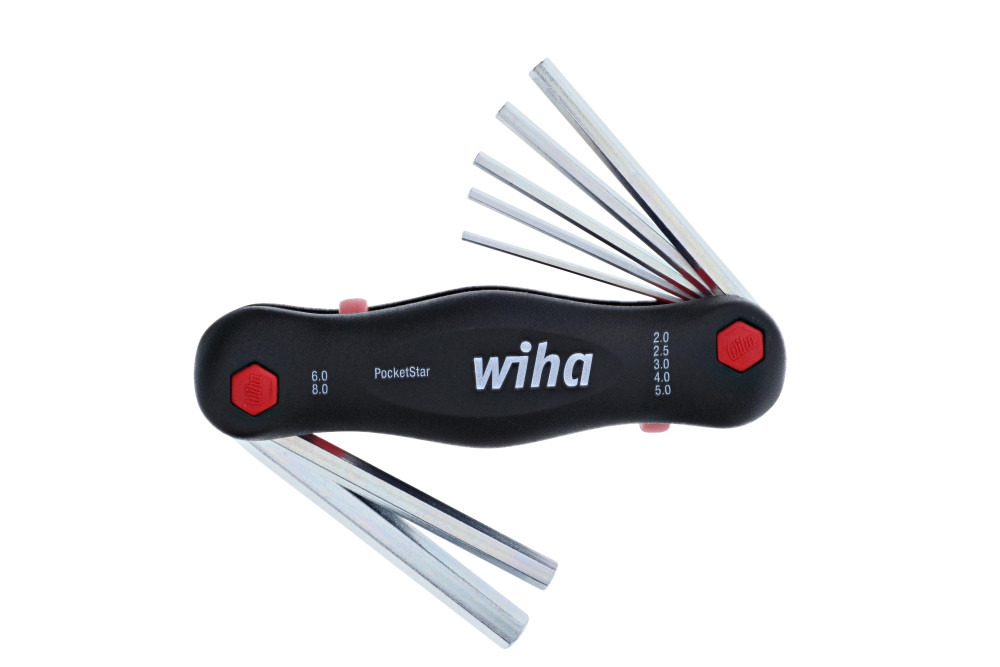 Wiha PocketStar Hex Key Fold Out 7pc Set Metric - Ascmtools