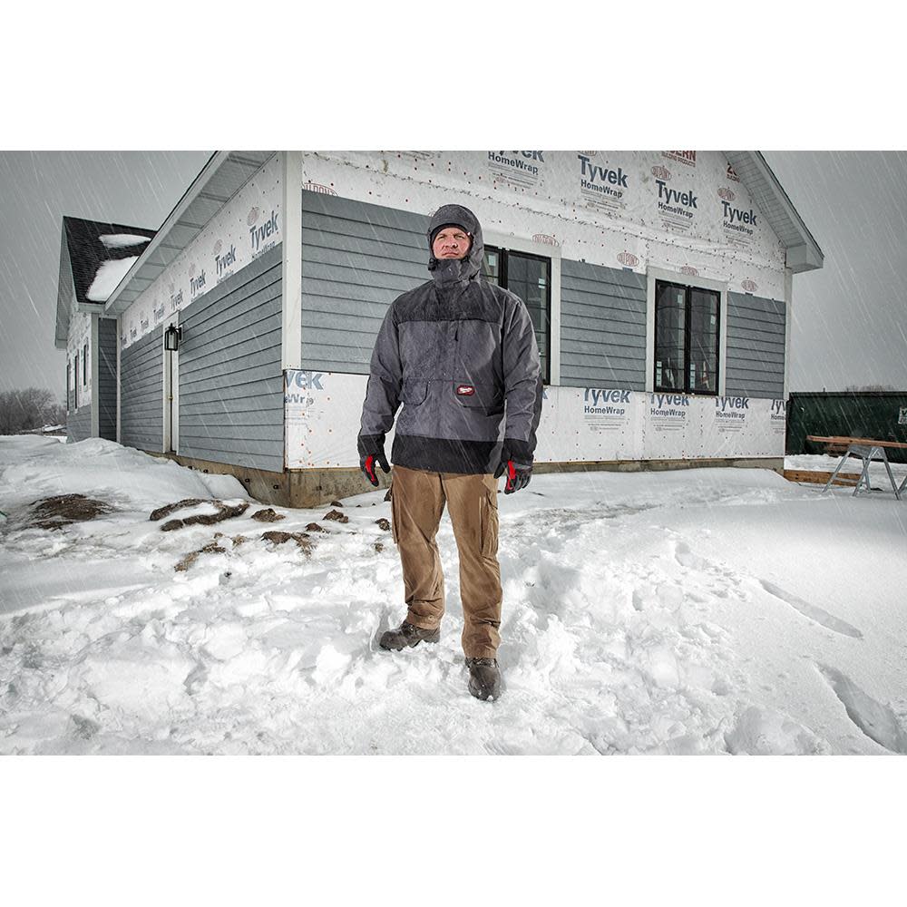 Milwaukee M12 Heated AXIS Layering System with HYDROBREAK Rainshell Kit Large Gray - Ascmtools