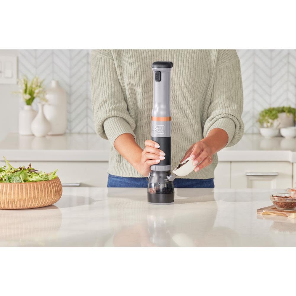 Black and Decker kitchen wand 2 in 1 Salt & Pepper Grinder Attachment - Ascmtools