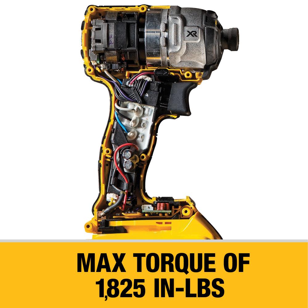 DEWALT 20 V MAX XR Brushless 1/4 In. 3-Speed Impact Driver - Ascmtools