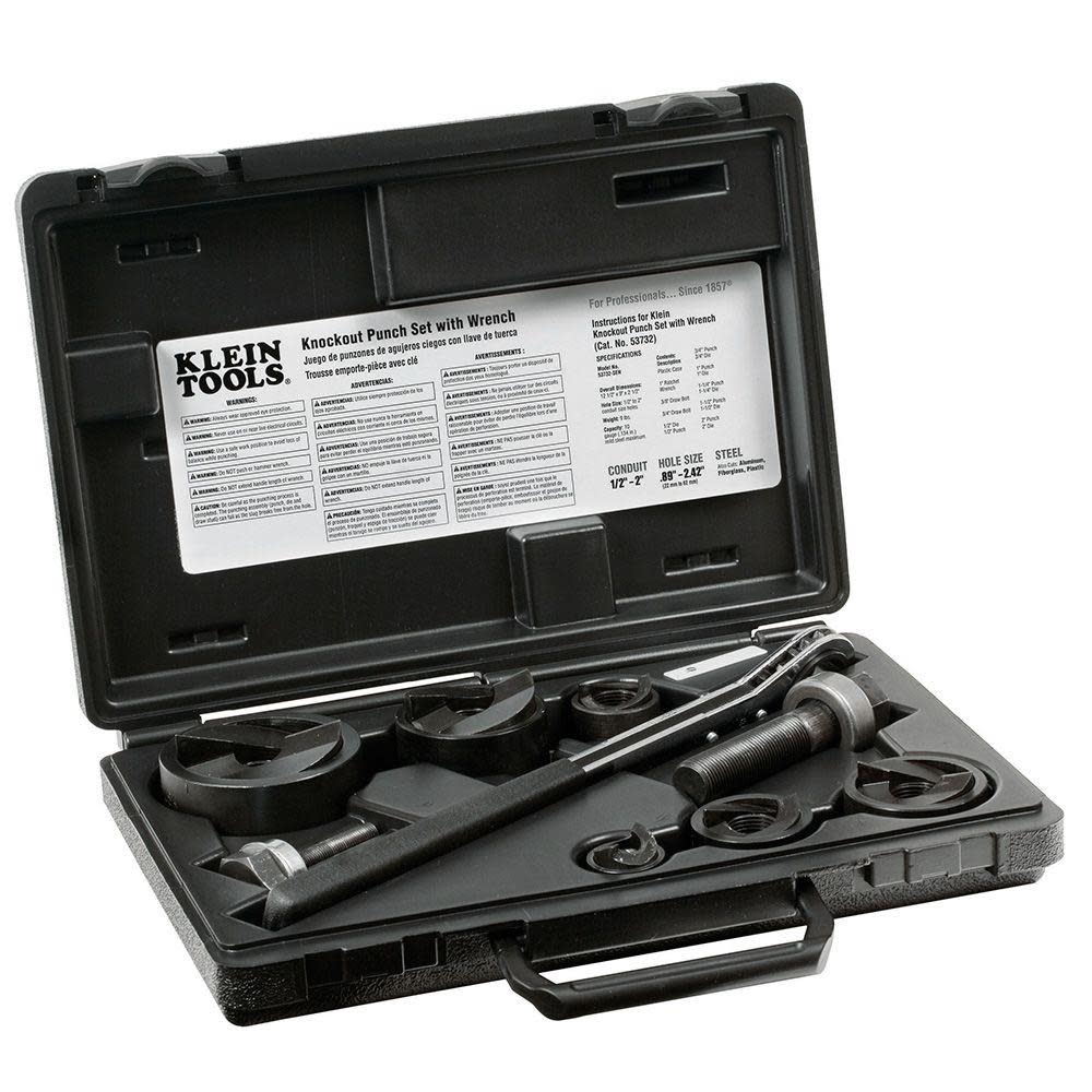 Klein Tools Knockout Punch Set with Wrench - Ascmtools