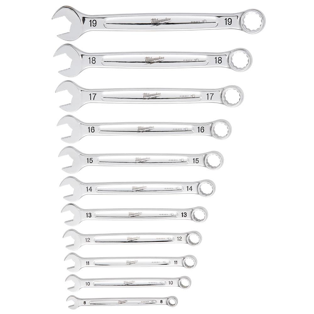 Milwaukee Metric Combination Wrench 11pc Set - Ascmtools